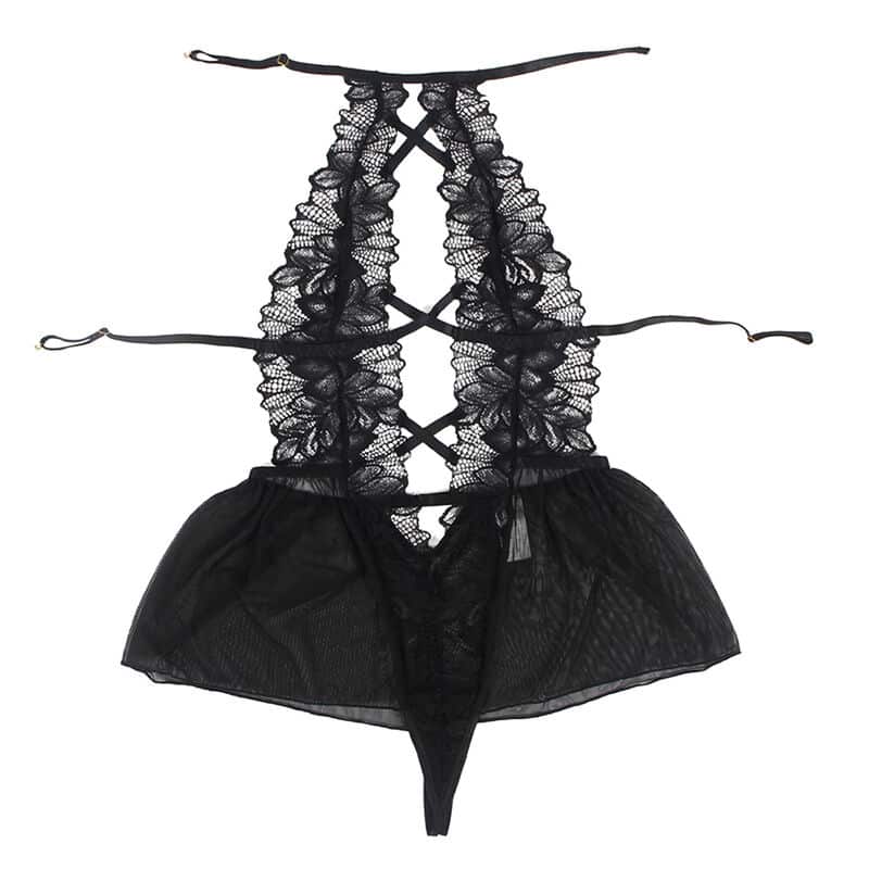 Subblime - Teddy Halter Neck Bare Back Lace Preto L/Xl - Image 6