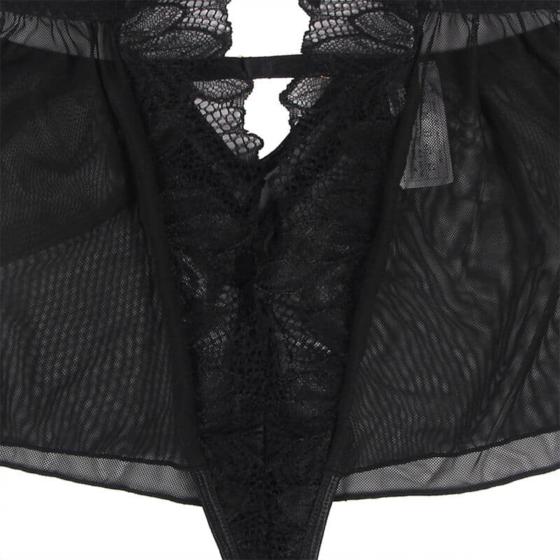Subblime - Teddy Halter Neck Bare Back Lace Preto L/Xl - Image 9