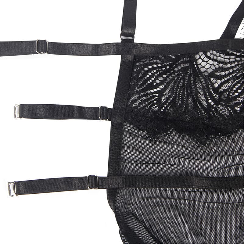 Subblime - Babydoll Com Alas De Renda Ajustveis Preto S/M - Image 7