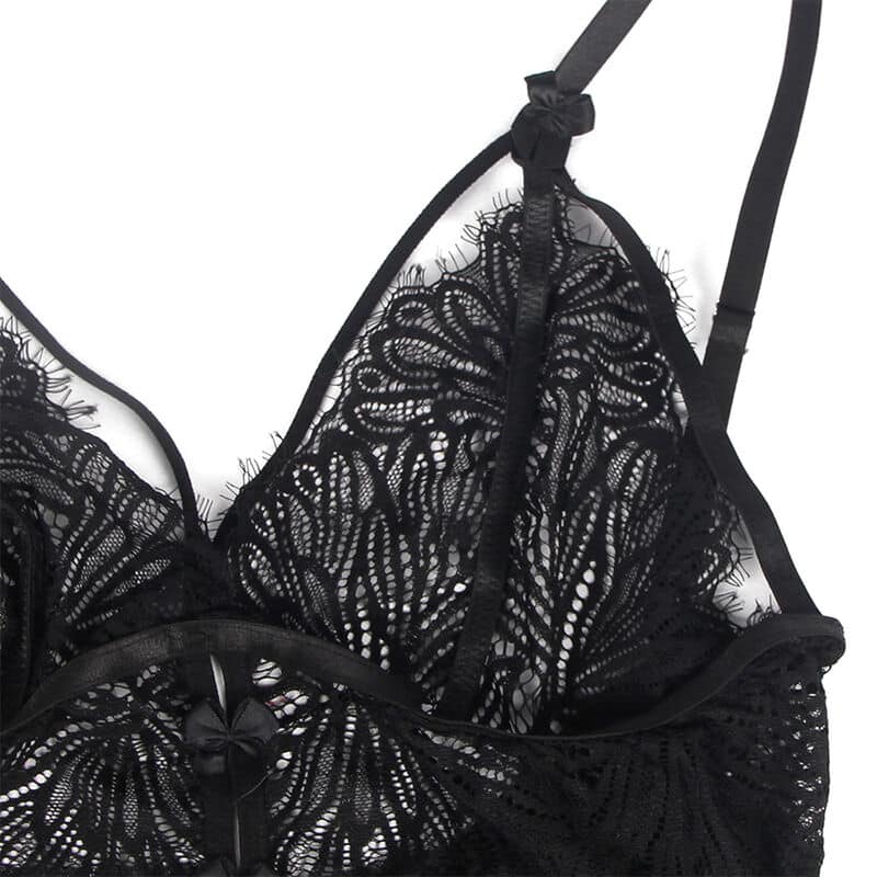 Subblime - Babydoll Com Alas De Renda Ajustveis Preto S/M - Image 8