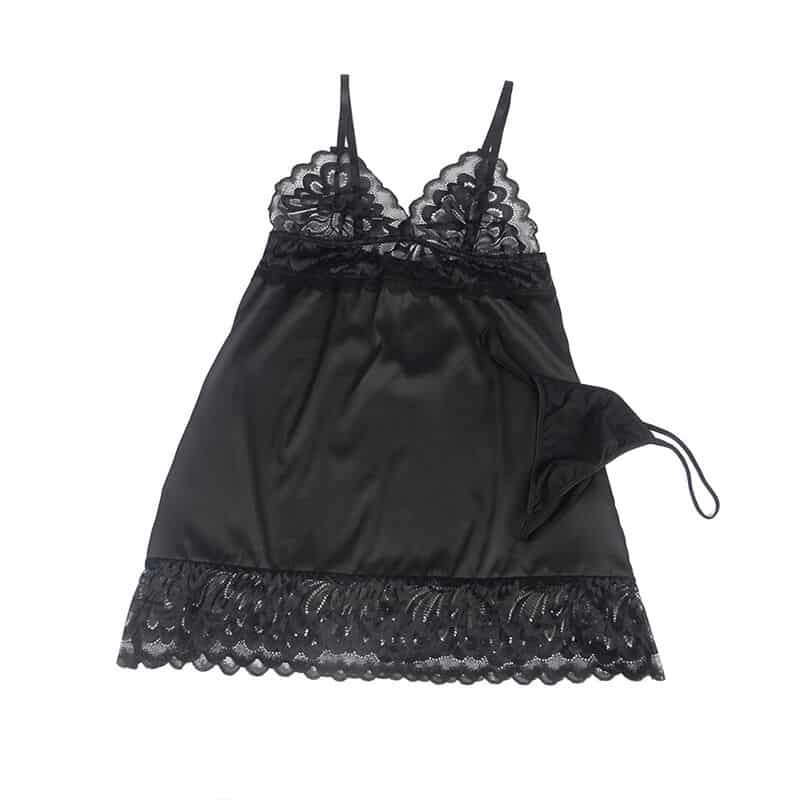 Subblime - Babydoll Com Peito Estampado Floral Preto S/M - Image 5