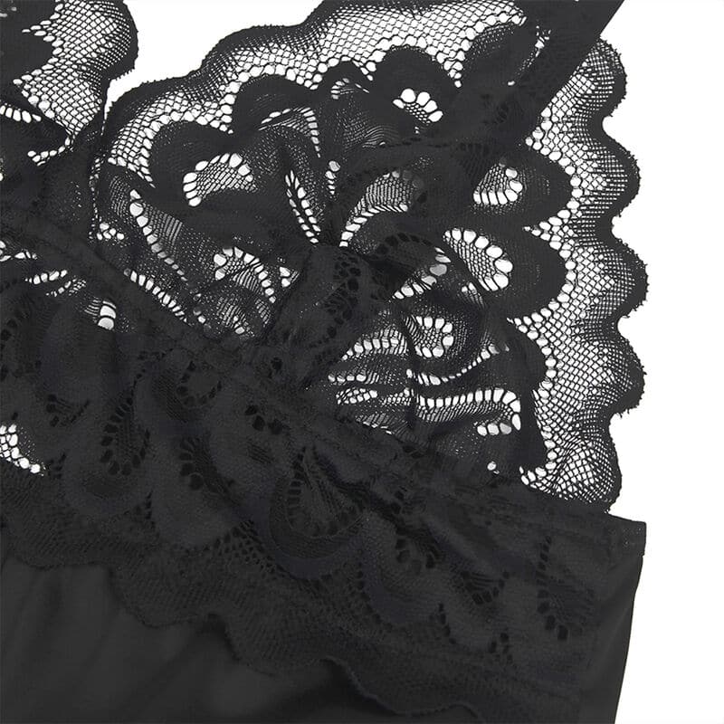 Subblime - Babydoll Com Peito Estampado Floral Preto S/M - Image 9
