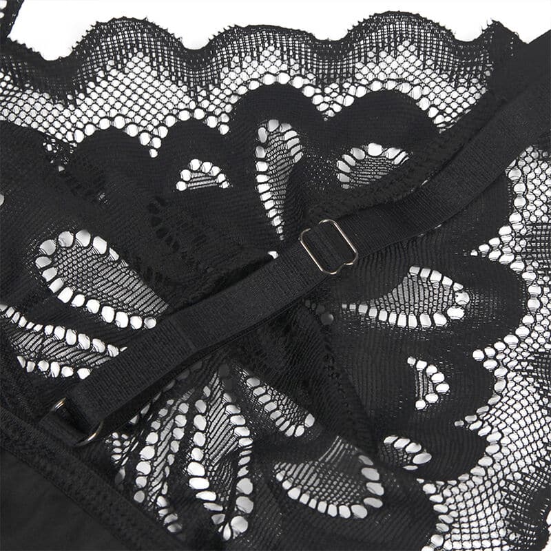 Subblime - Babydoll Com Peito Estampado Floral Preto S/M - Image 12