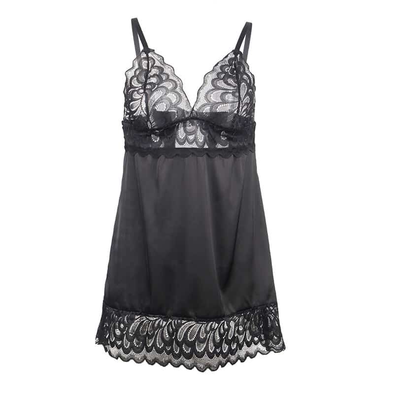 Subblime - Babydoll Com Peito Estampado Floral Preto S/M - Image 4