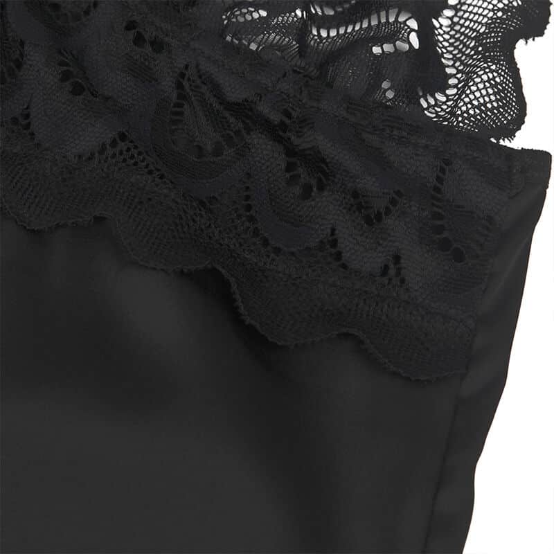 Subblime - Babydoll Com Peito Estampado Floral Preto S/M - Image 8
