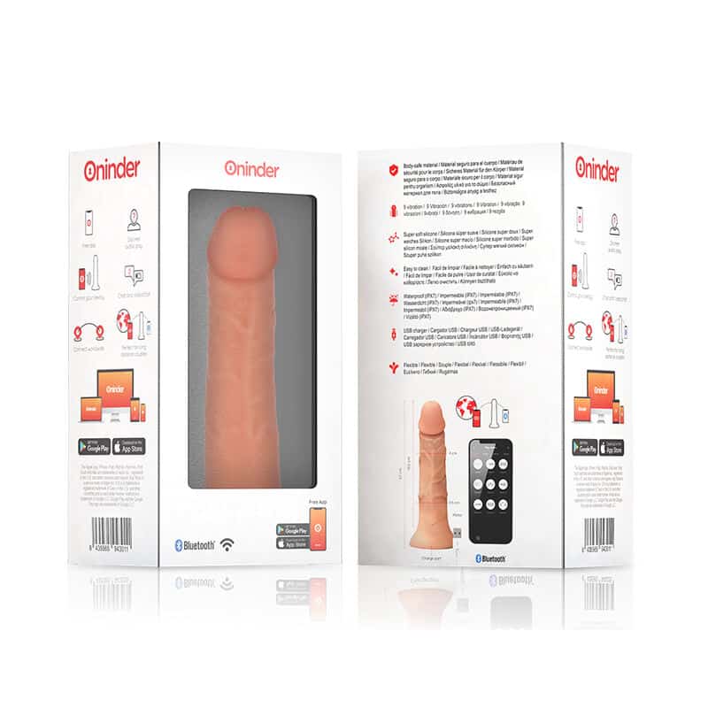 Oninder - Grande Vibrador Bogotá Dildo 9 Velocidades Natural 22 Cm -O- 4,5 Cm - Aplicativo Gratuito - Image 8