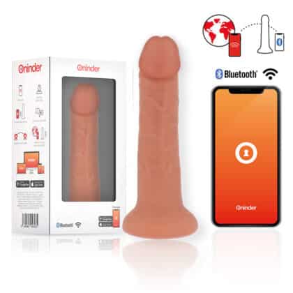 Oninder - Vibrador Pequeno Bogotá Dildo 9 Velocidades Natural 17.5 Cm -O- 4 Cm - Aplicativo Gratuito