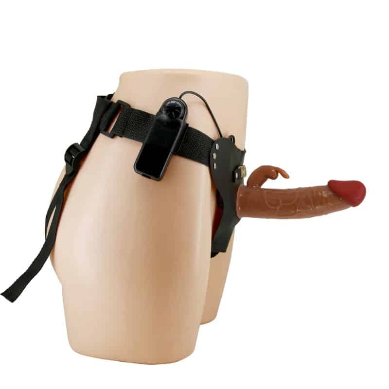 Pretty Love - Marion Harness Cuecas Universais Com Dildo Vibratório 19 Cm Marrom - Image 3