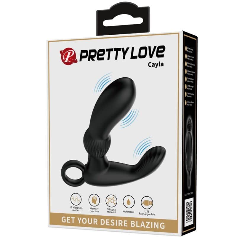 Pretty Love - Cayla Massageador Vibrador Anal Preto - Image 9