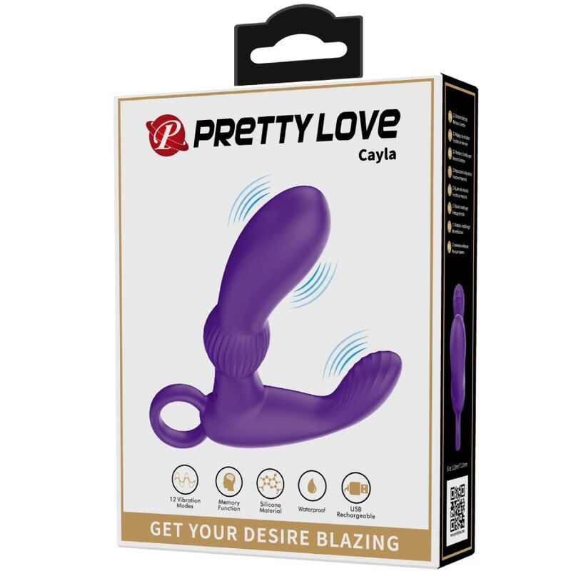 Pretty Love - Cayla Massageador Vibrador Anal Lila - Image 9
