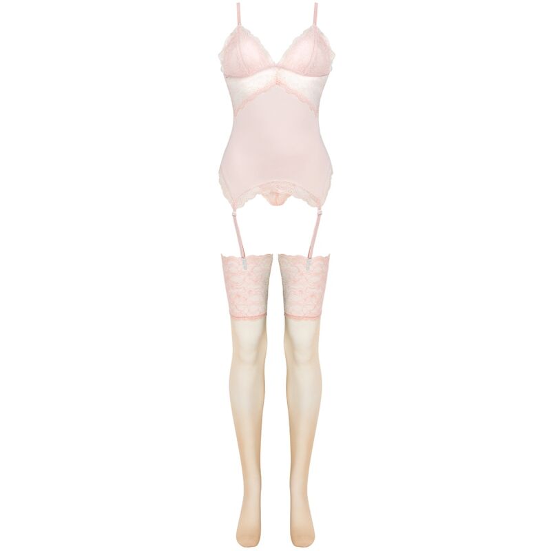 Livco Corsetti Fashion - Conjunto Persinne Pêssego Corset + Calcinha + Meias - Image 3