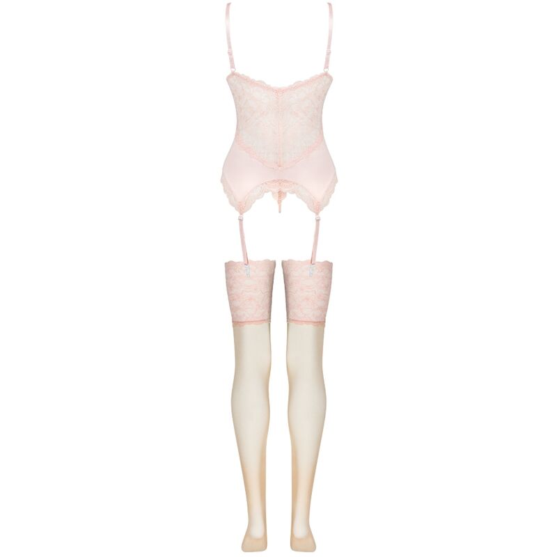 Livco Corsetti Fashion - Conjunto Persinne Pêssego Corset + Calcinha + Meias - Image 4