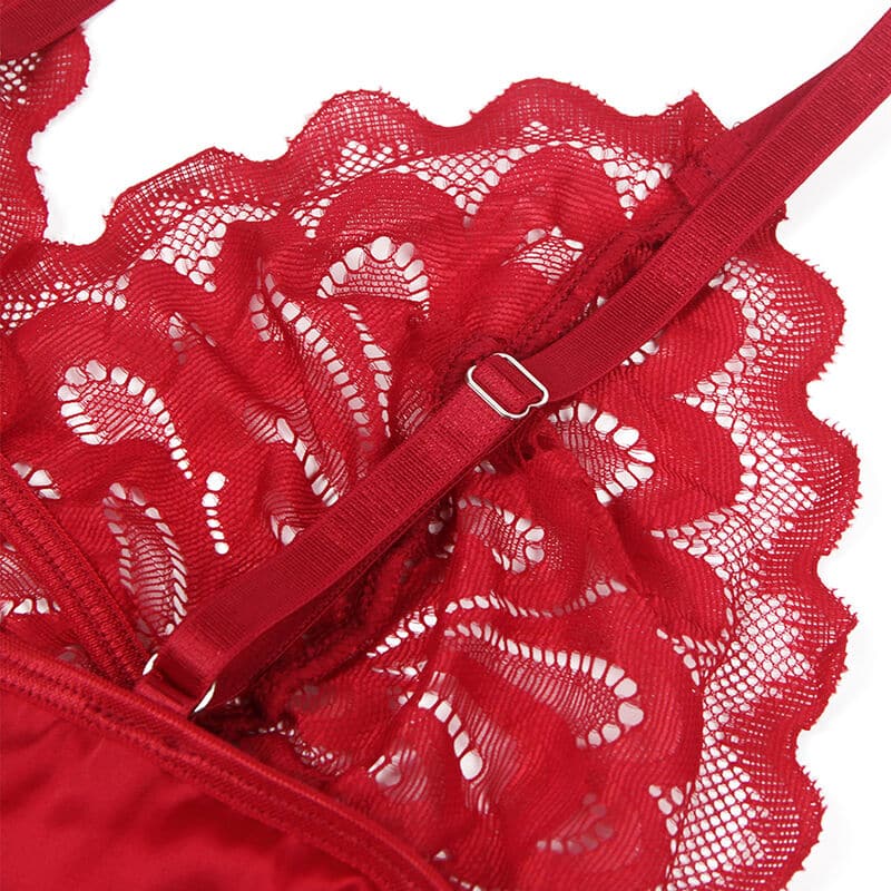 Subblime - Babydoll De Cetim Com Renda Vermelha S/M - Image 9