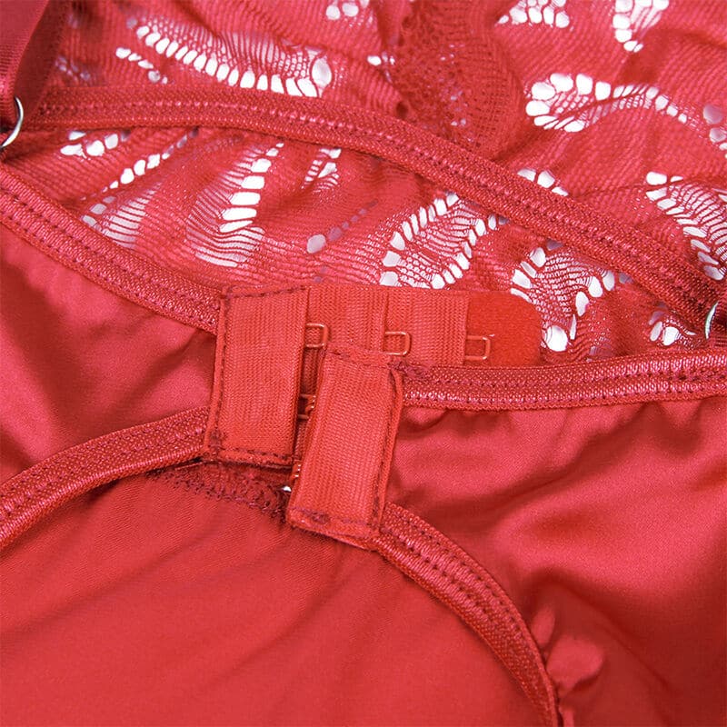 Subblime - Babydoll De Cetim Com Renda Vermelha S/M - Image 11