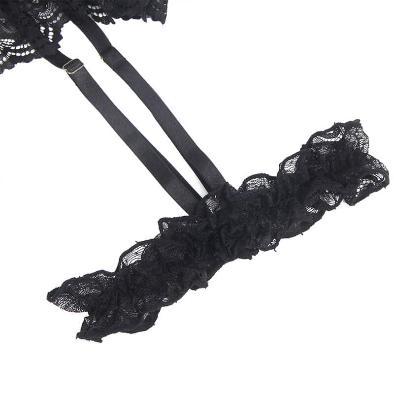 Subblime - Teddy Com Liga Com Detalhe Renda E Tiras Preto L/Xl - Image 6