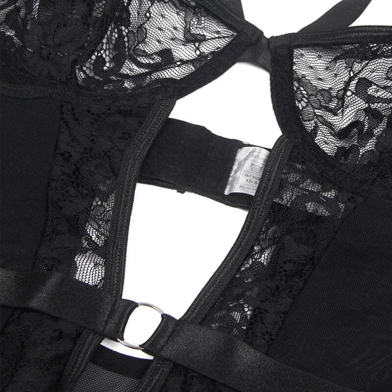 Subblime - Teddy Com Liga Com Detalhe Renda E Tiras Preto L/Xl - Image 11