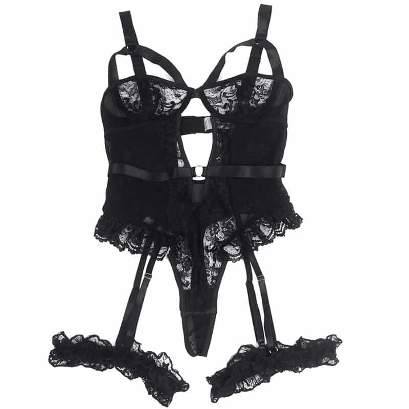 Subblime - Teddy Com Liga Com Detalhe Renda E Tiras Preto L/Xl - Image 4
