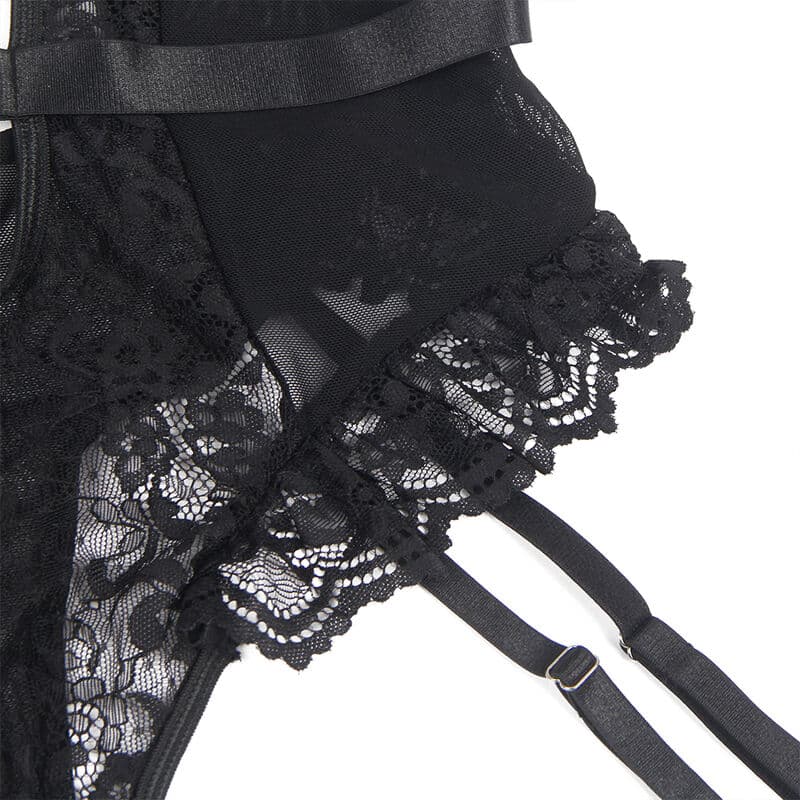 Subblime - Teddy Com Liga Com Detalhe Renda E Tiras Preto L/Xl - Image 10