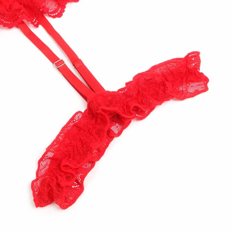 Subblime - Teddy Com Liga Com Detalhe Renda E Tiras Vermelha S/M - Image 9