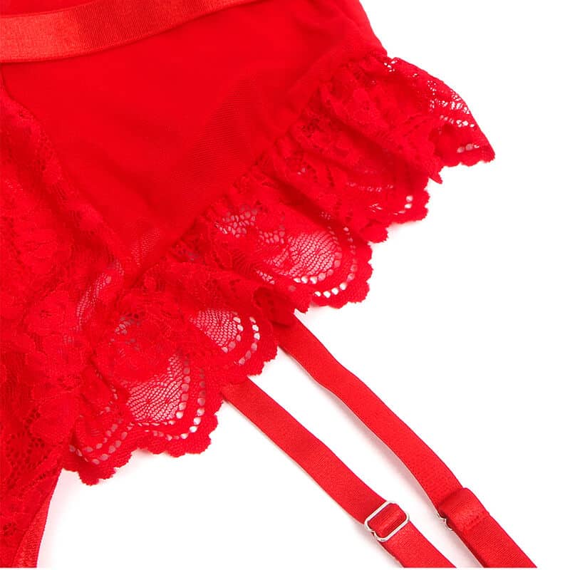 Subblime - Teddy Com Liga Com Detalhe Renda E Tiras Vermelha S/M - Image 10