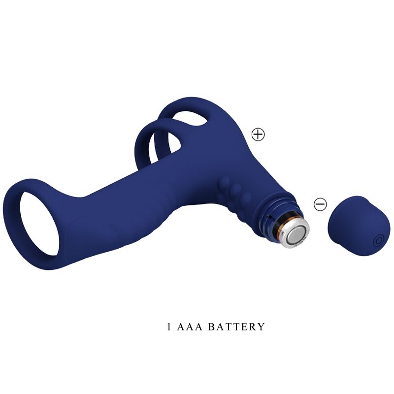 Pretty Love - Anel Vibrante Elish Com Extenso Azul - Image 6