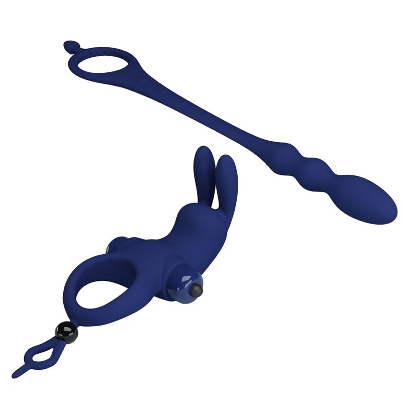 Pretty Love - Ayad Anel Vibrador Coelho Com Plug Azul - Image 6