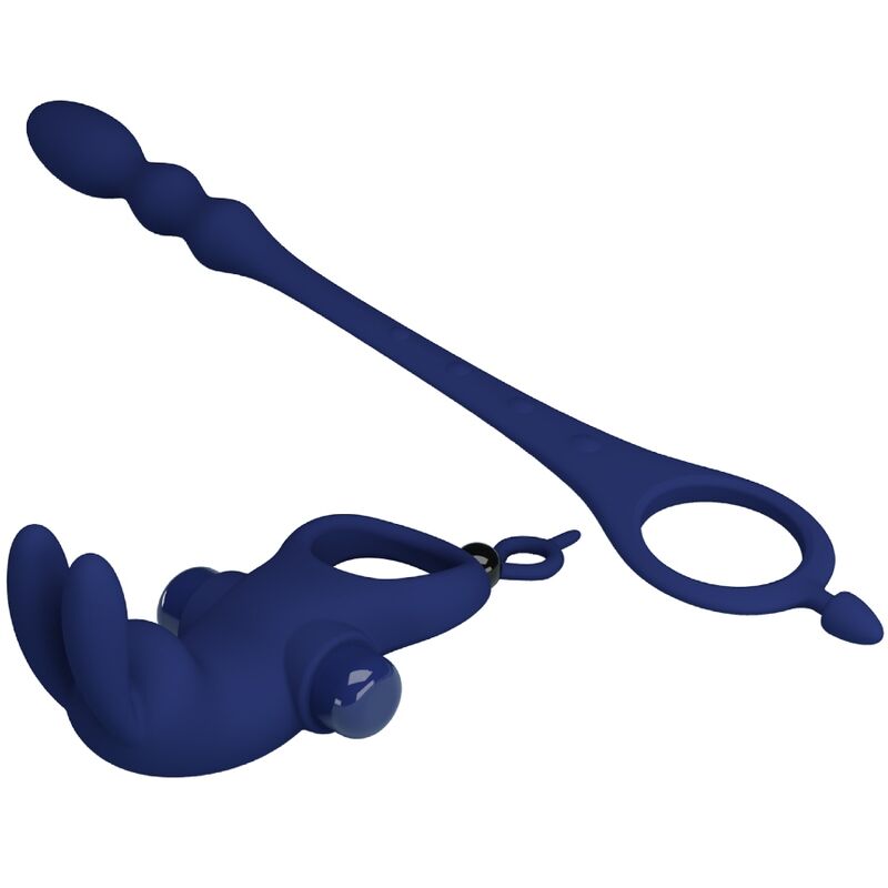 Pretty Love - Ayad Anel Vibrador Coelho Com Plug Azul - Image 7