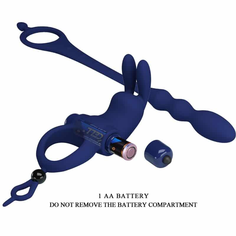 Pretty Love - Ayad Anel Vibrador Coelho Com Plug Azul - Image 9