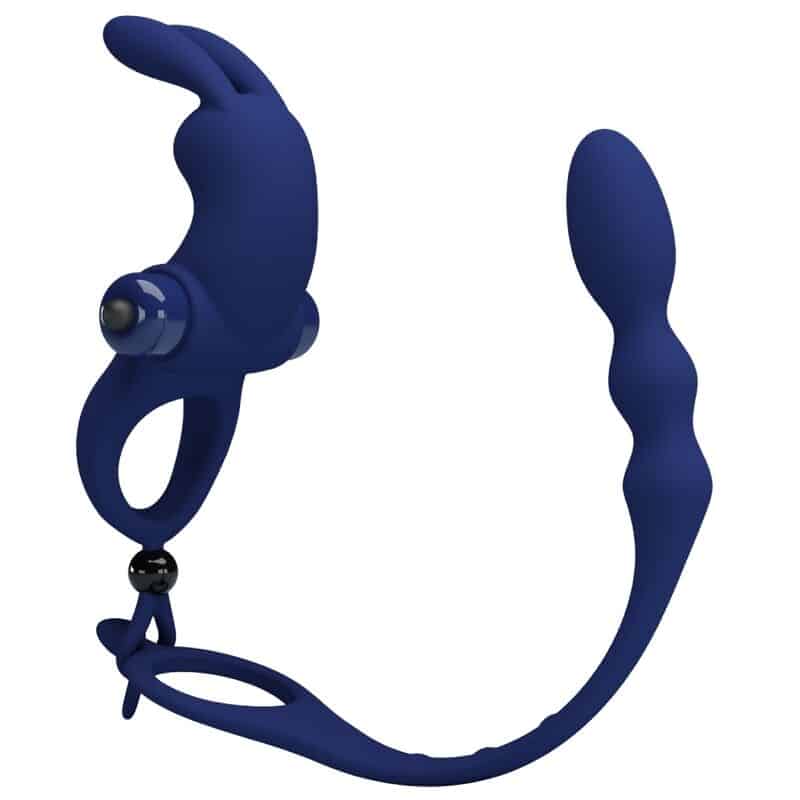 Pretty Love - Ayad Anel Vibrador Coelho Com Plug Azul