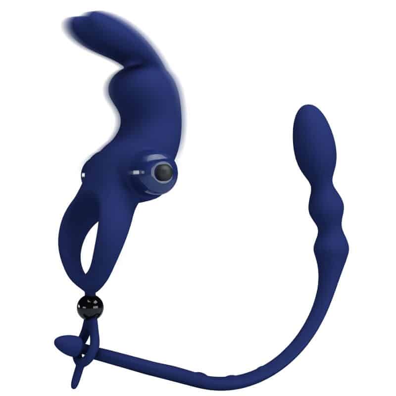 Pretty Love - Ayad Anel Vibrador Coelho Com Plug Azul - Image 3