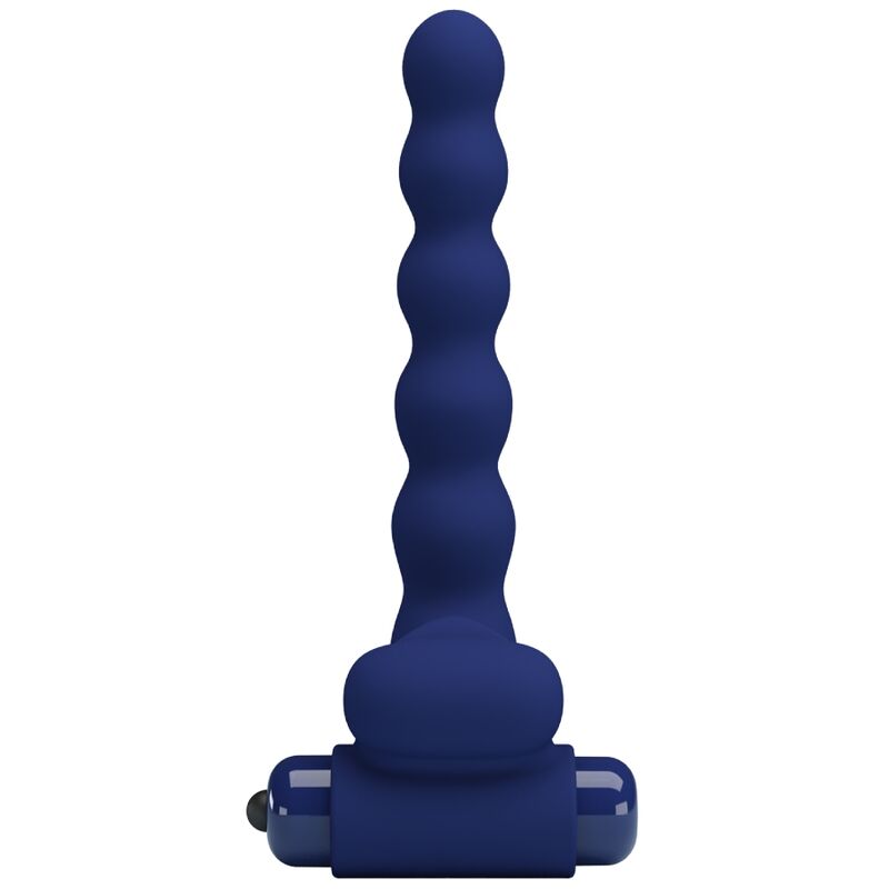 Pretty Love - Ajmal Anel Vibrador Com Plug Azul - Image 4