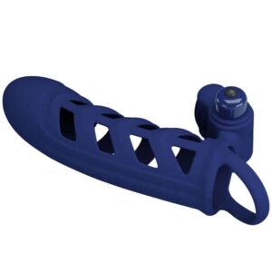 Pretty Love - Altaf Anel Vibrador Com Bainha De Silicone Azul