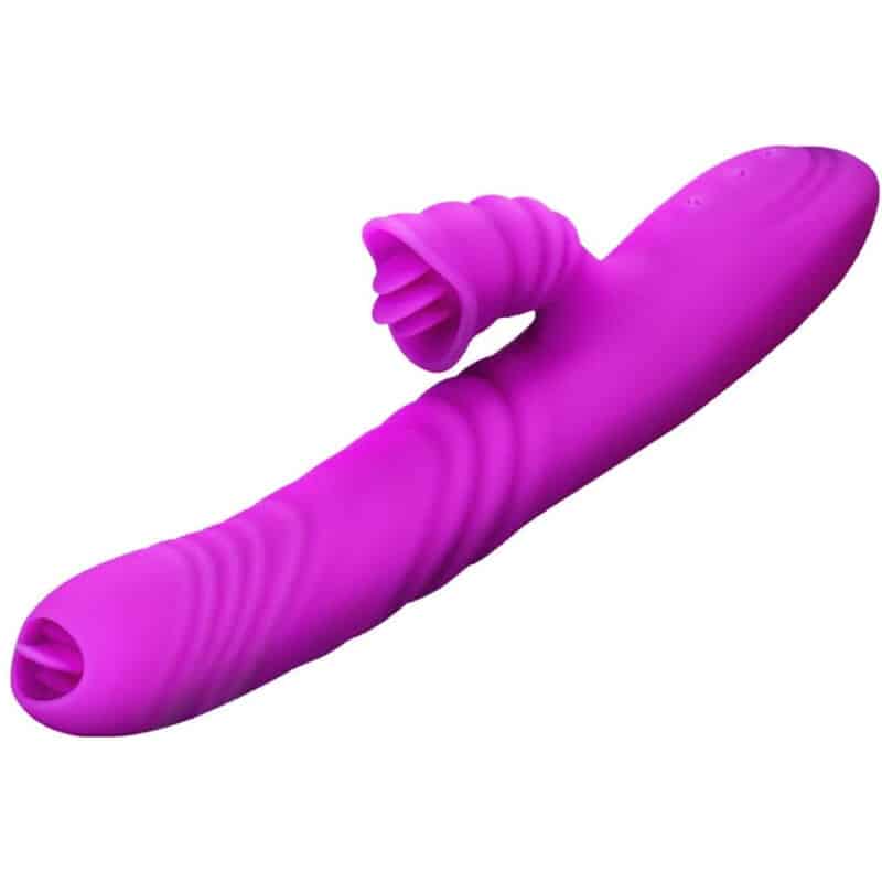Armony - Angelia Vibrador Multifuno Língua Dupla Efeito De Calor Violeta - Image 2