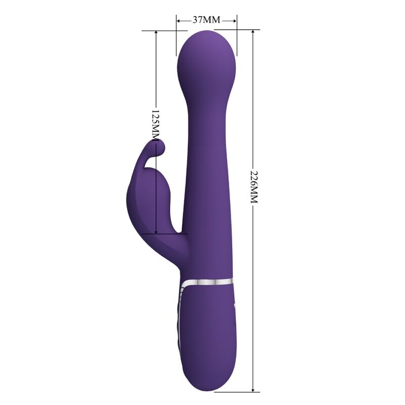 Pretty Love - Dejon Vibrador Coelho 3 Em 1 Multifuno Roxo - Image 8