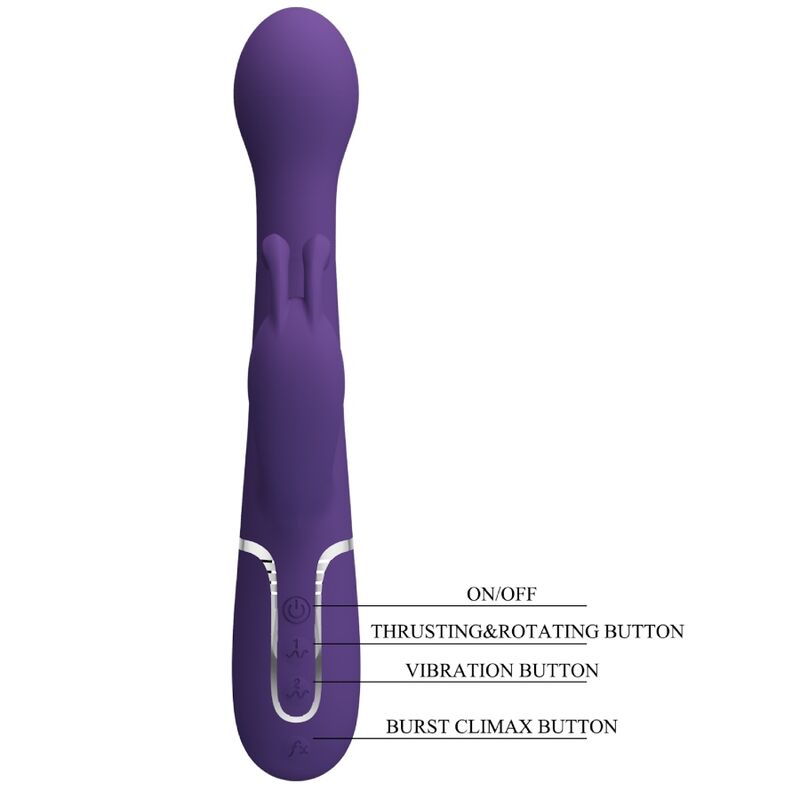Pretty Love - Dejon Vibrador Coelho 3 Em 1 Multifuno Roxo - Image 9
