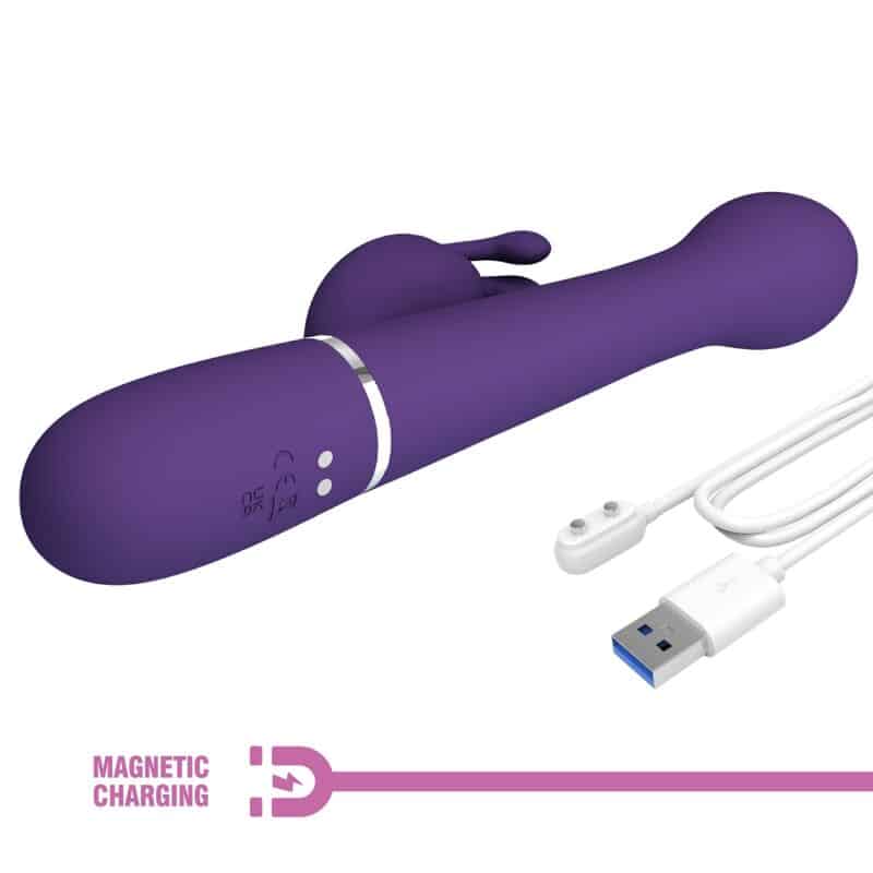 Pretty Love - Dejon Vibrador Coelho 3 Em 1 Multifuno Roxo - Image 10