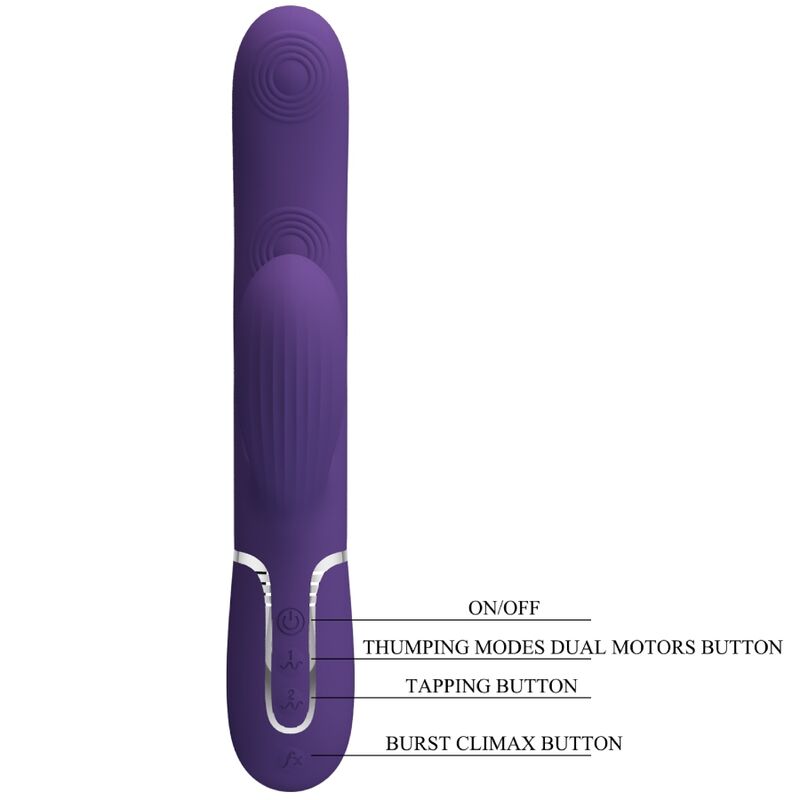 Pretty Love - Perlita Vibrador G-Spot 3 Em 1 Multifuno Roxo - Image 9