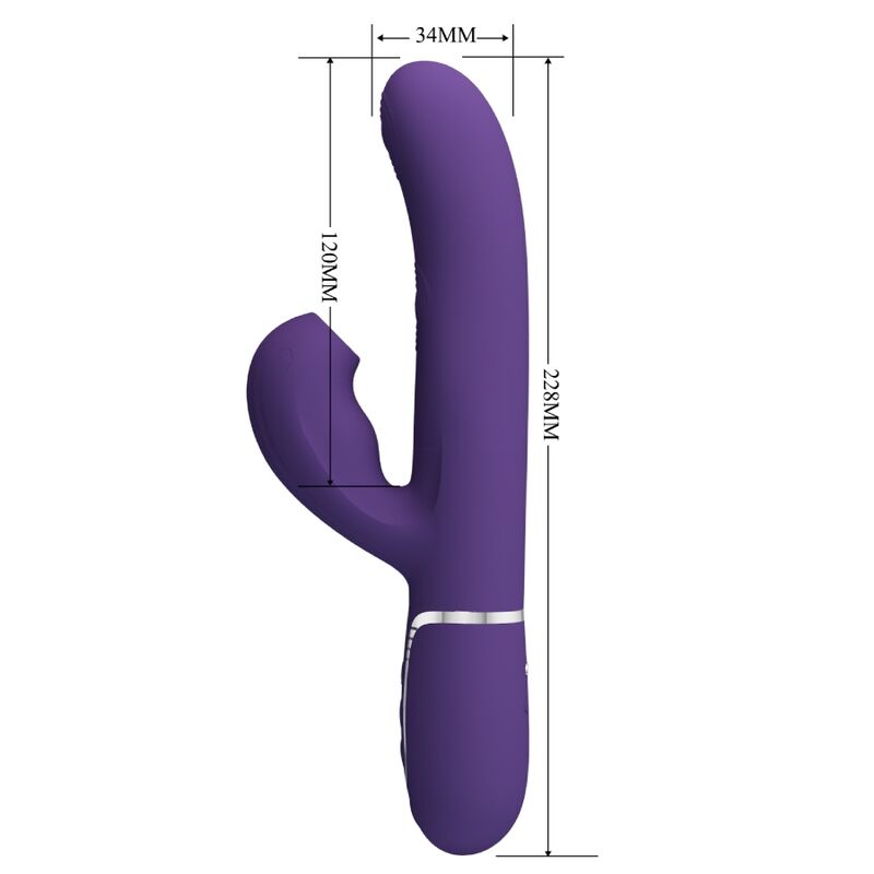 Pretty Love - Perlita Vibrador G-Spot 3 Em 1 Multifuno Roxo - Image 8