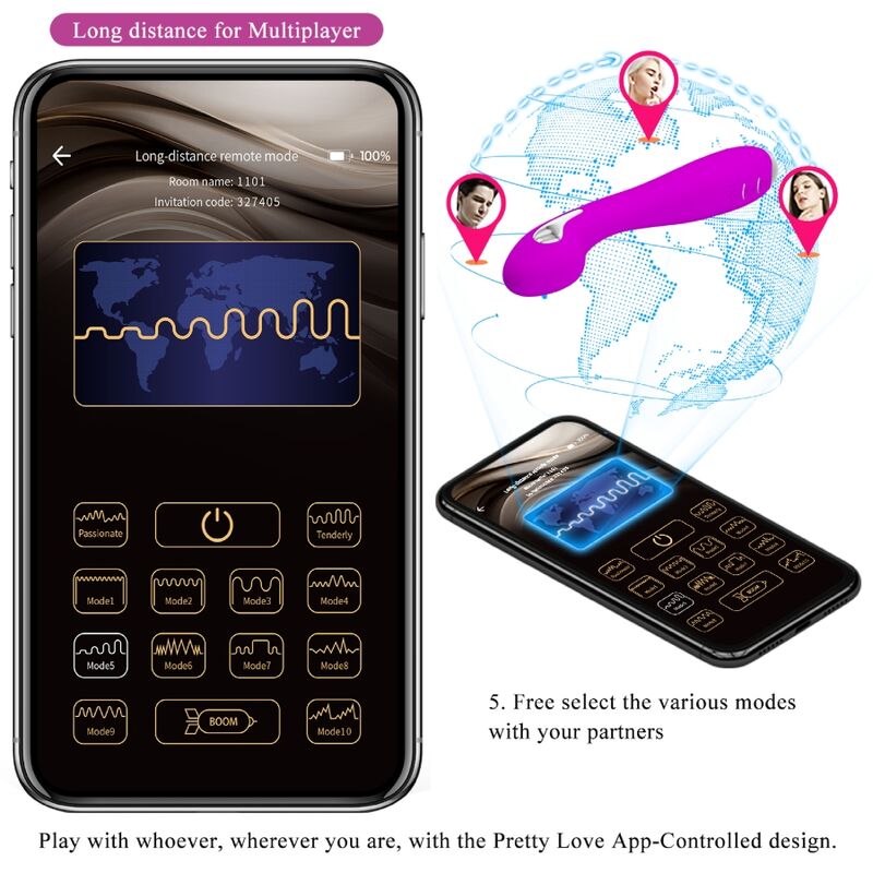 Pretty Love - Hector Electroshock Vibrador Aplicativo Gratuito Violeta - Image 14
