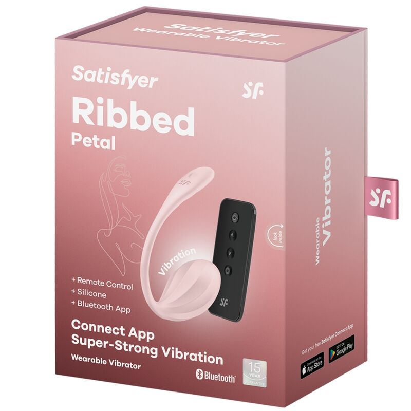 Satisfyer - Ribbed Petal Estimulador De Controle Remoto G Point Rose Com Aplicativo Gratuito - Image 7