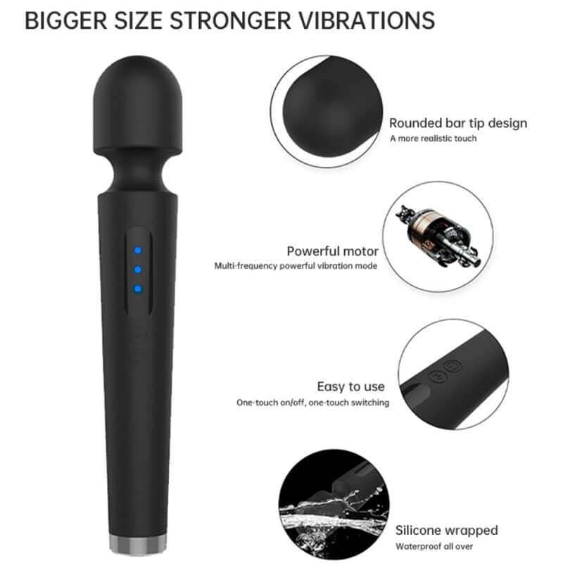 Armony - X Power Grande Massager E Vibrador 7 Vibrações Preto - Image 4