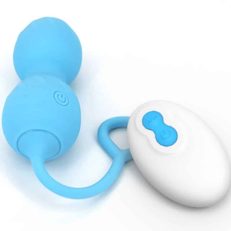 Armony - Blossoms Vaginal Dumbbell Vibração Controle Remoto 10 Vibrações Azul - Image 4