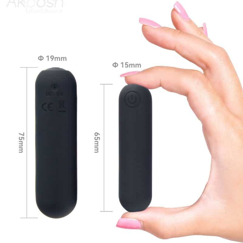 Armony -Splash Hehe Vibrador Bala Silicone 10 Vibrações 65 X 15 Cm Preto - Image 5