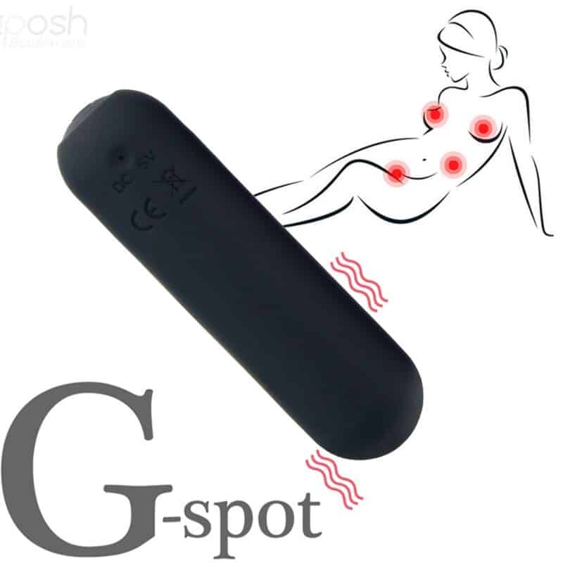 Armony - Splash Haha Vibrador Bala Silicone 10 Vibrações 75 X 19 Cm Preto - Image 5