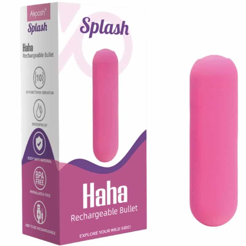 Armony - Splash Haha Vibrador Bala Silicone 10 Vibrações 75 X 19 Cm Rosa - Image 6