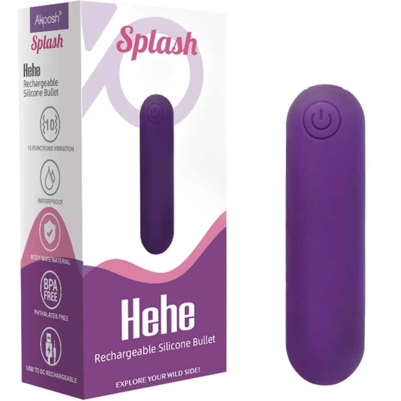 Armony - Splash Hehe Vibrador Bala Silicone 10 Vibrações 65 X 15 Cm Roxo - Image 6