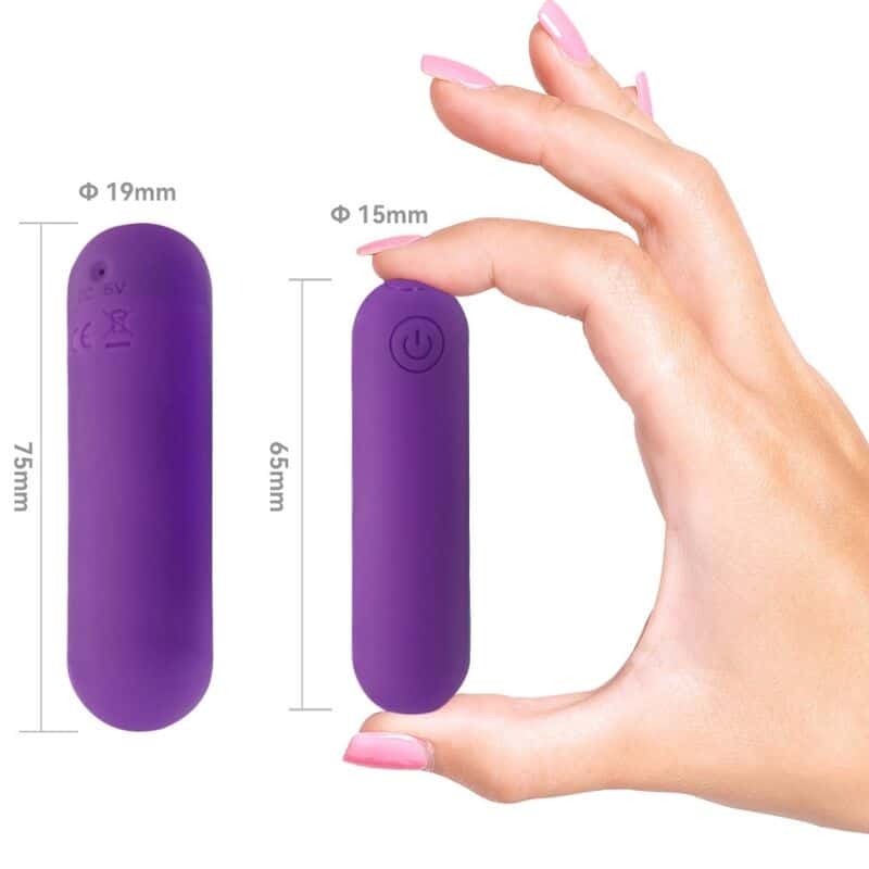 Armony - Splash Haha Vibrador Bala Silicone 10 Vibrações 75 X 19 Cm Roxo - Image 4