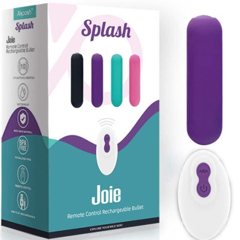 Armony - Splash Joie Vibrador Bullet Silicone Controle Remoto 10 Vibrações 75 X 19 Cm Roxo - Image 6