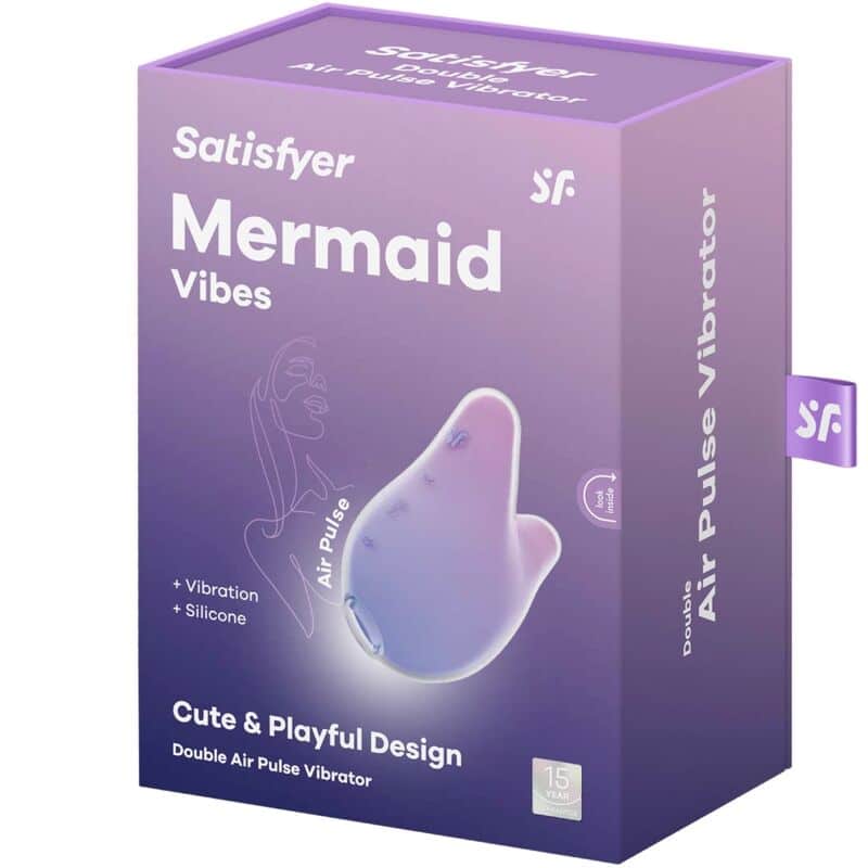Satisfyer - Mermaid Vibes Estimulador E Vibrador Violeta E Rosa - Image 6