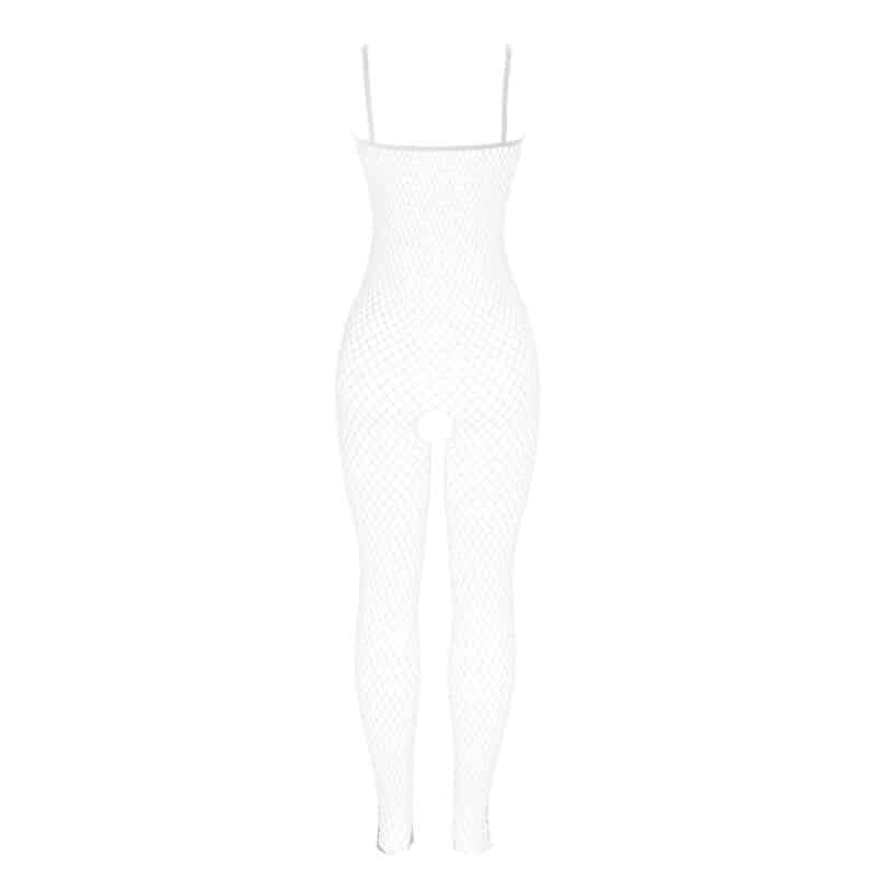 Subblime - 951740 Bodystocking Branco Rede De Arrasto Sem Fundo Com Laos Tamanho Único - Image 6